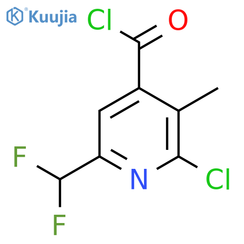 2-Chloro-6-(difluoromethyl)-3-methylpyridine-4-carbonyl chloride structure