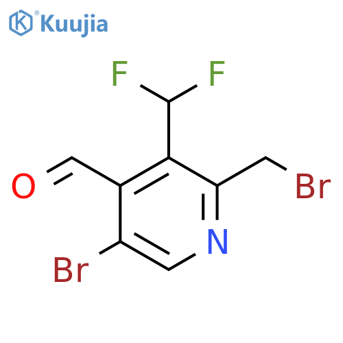 5-Bromo-2-(bromomethyl)-3-(difluoromethyl)pyridine-4-carboxaldehyde structure