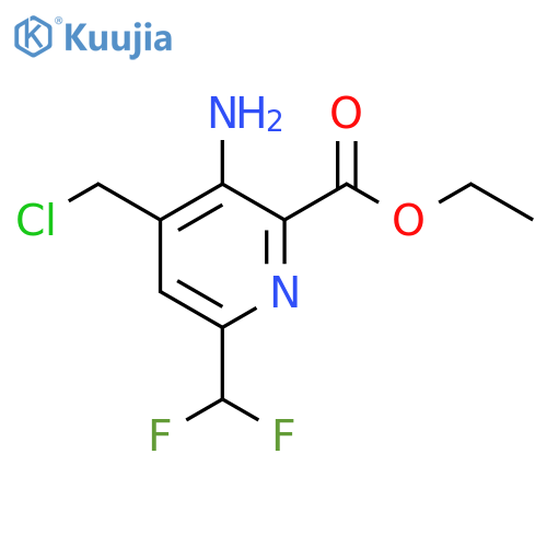 Ethyl 3-amino-4-(chloromethyl)-6-(difluoromethyl)pyridine-2-carboxylate structure