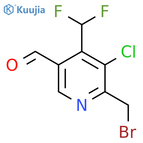 2-(Bromomethyl)-3-chloro-4-(difluoromethyl)pyridine-5-carboxaldehyde structure