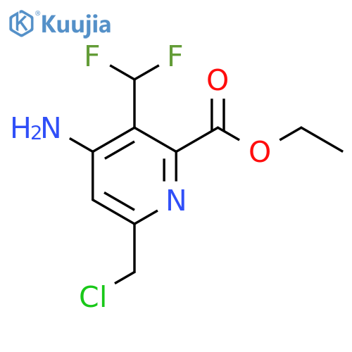Ethyl 4-amino-6-(chloromethyl)-3-(difluoromethyl)pyridine-2-carboxylate structure