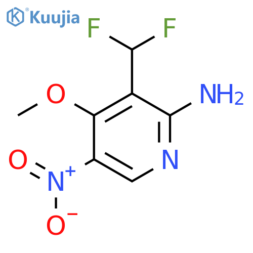 2-Amino-3-(difluoromethyl)-4-methoxy-5-nitropyridine structure