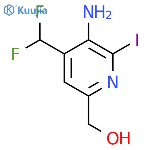 3-Amino-4-(difluoromethyl)-2-iodopyridine-6-methanol structure