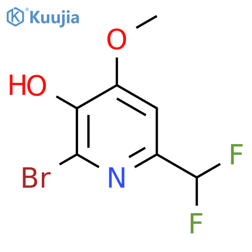 2-Bromo-6-(difluoromethyl)-3-hydroxy-4-methoxypyridine structure