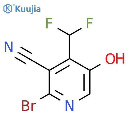 2-Bromo-3-cyano-4-(difluoromethyl)-5-hydroxypyridine structure