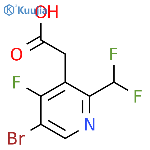 5-Bromo-2-(difluoromethyl)-4-fluoropyridine-3-acetic acid structure