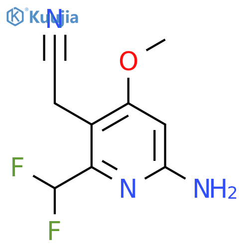 6-Amino-2-(difluoromethyl)-4-methoxypyridine-3-acetonitrile structure