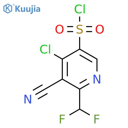 4-Chloro-3-cyano-2-(difluoromethyl)pyridine-5-sulfonyl chloride structure