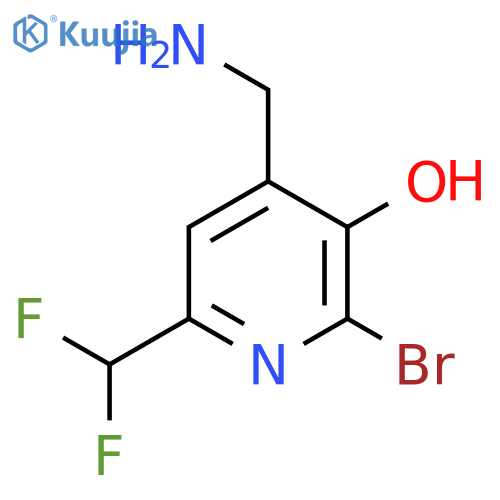 4-(Aminomethyl)-2-bromo-6-(difluoromethyl)-3-hydroxypyridine structure