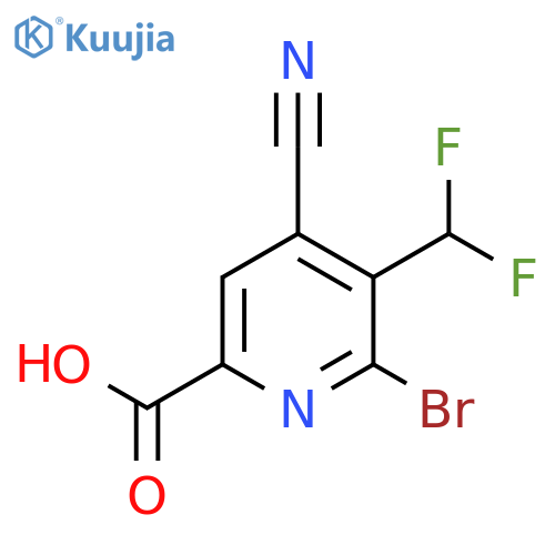 2-Bromo-4-cyano-3-(difluoromethyl)pyridine-6-carboxylic acid structure