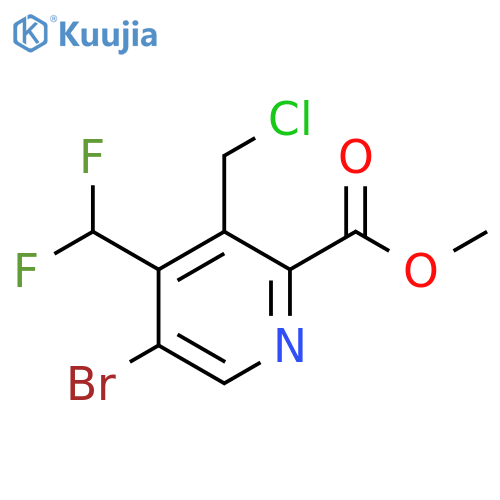 Methyl 5-bromo-3-(chloromethyl)-4-(difluoromethyl)pyridine-2-carboxylate structure