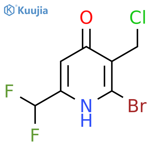 2-Bromo-3-(chloromethyl)-6-(difluoromethyl)-4-hydroxypyridine structure