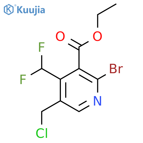 Ethyl 2-bromo-5-(chloromethyl)-4-(difluoromethyl)pyridine-3-carboxylate structure