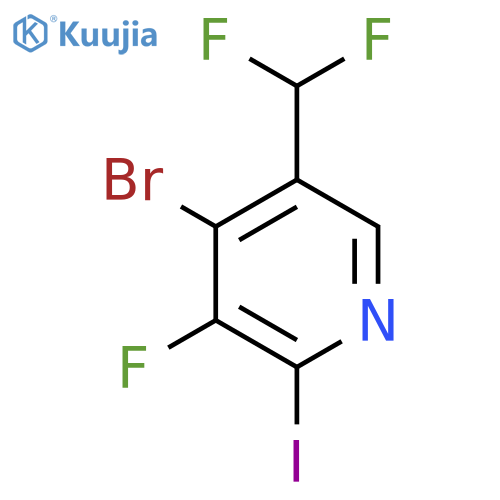 4-Bromo-5-(difluoromethyl)-3-fluoro-2-iodopyridine structure