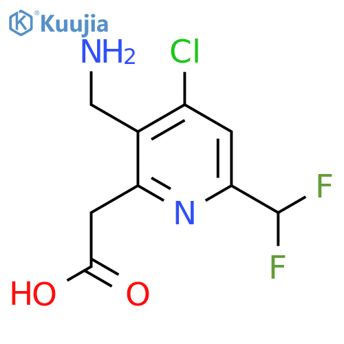 3-(Aminomethyl)-4-chloro-6-(difluoromethyl)pyridine-2-acetic acid structure