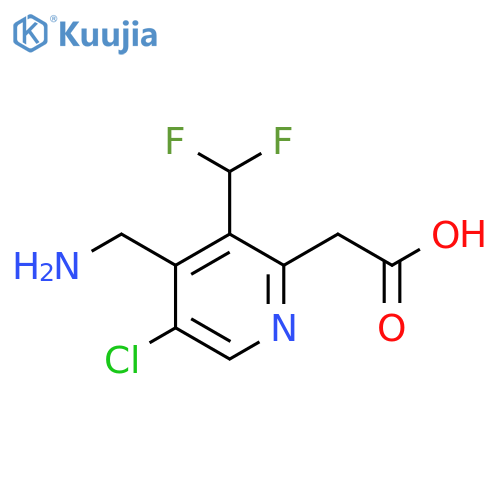 4-(Aminomethyl)-5-chloro-3-(difluoromethyl)pyridine-2-acetic acid structure