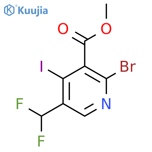 Methyl 2-bromo-5-(difluoromethyl)-4-iodopyridine-3-carboxylate structure