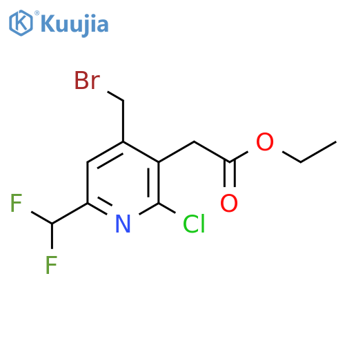 Ethyl 4-(bromomethyl)-2-chloro-6-(difluoromethyl)pyridine-3-acetate structure
