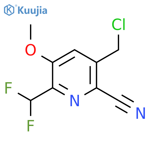 3-(Chloromethyl)-2-cyano-6-(difluoromethyl)-5-methoxypyridine structure