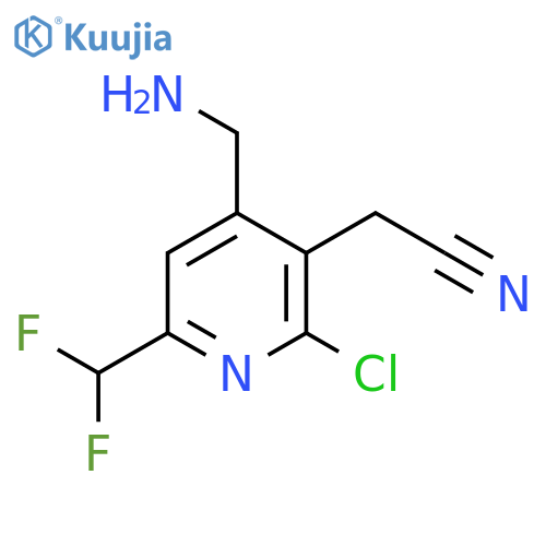 4-(Aminomethyl)-2-chloro-6-(difluoromethyl)pyridine-3-acetonitrile structure