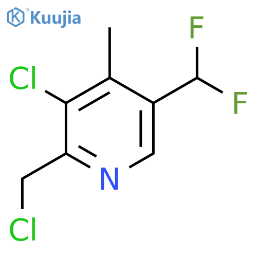 3-Chloro-2-(chloromethyl)-5-(difluoromethyl)-4-methylpyridine structure