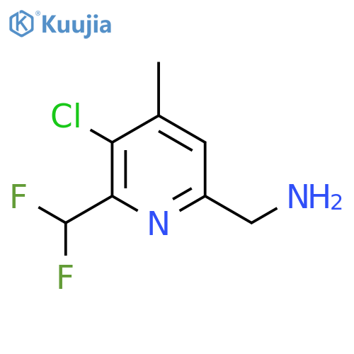6-(Aminomethyl)-3-chloro-2-(difluoromethyl)-4-methylpyridine structure