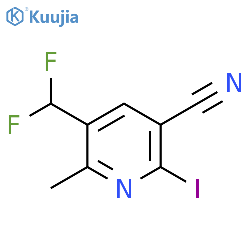 3-Cyano-5-(difluoromethyl)-2-iodo-6-methylpyridine structure