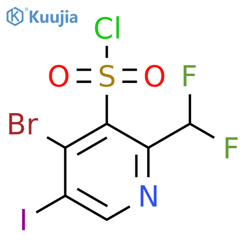 4-Bromo-2-(difluoromethyl)-5-iodopyridine-3-sulfonyl chloride structure