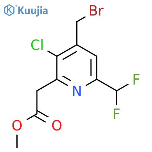 Methyl 4-(bromomethyl)-3-chloro-6-(difluoromethyl)pyridine-2-acetate structure
