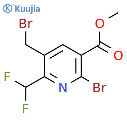 Methyl 2-bromo-5-(bromomethyl)-6-(difluoromethyl)pyridine-3-carboxylate structure