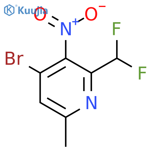 4-Bromo-2-(difluoromethyl)-6-methyl-3-nitropyridine structure