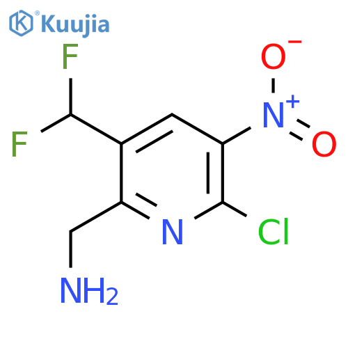 2-(Aminomethyl)-6-chloro-3-(difluoromethyl)-5-nitropyridine structure