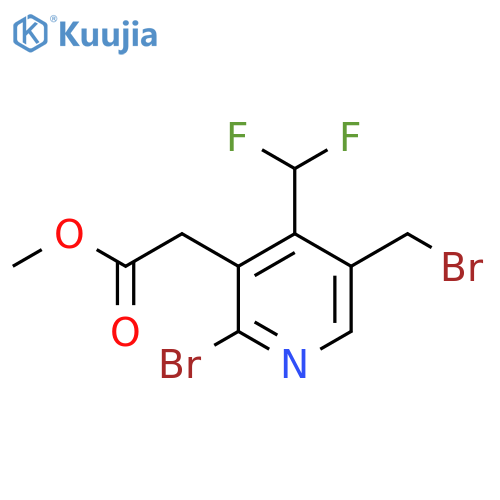 Methyl 2-bromo-5-(bromomethyl)-4-(difluoromethyl)pyridine-3-acetate structure