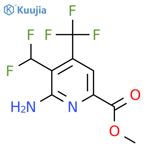 Methyl 2-amino-3-(difluoromethyl)-4-(trifluoromethyl)pyridine-6-carboxylate structure
