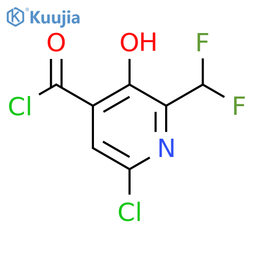 6-Chloro-2-(difluoromethyl)-3-hydroxypyridine-4-carbonyl chloride structure