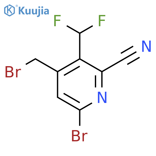 6-Bromo-4-(bromomethyl)-2-cyano-3-(difluoromethyl)pyridine structure