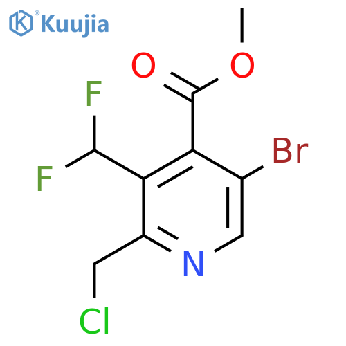 Methyl 5-bromo-2-(chloromethyl)-3-(difluoromethyl)pyridine-4-carboxylate structure