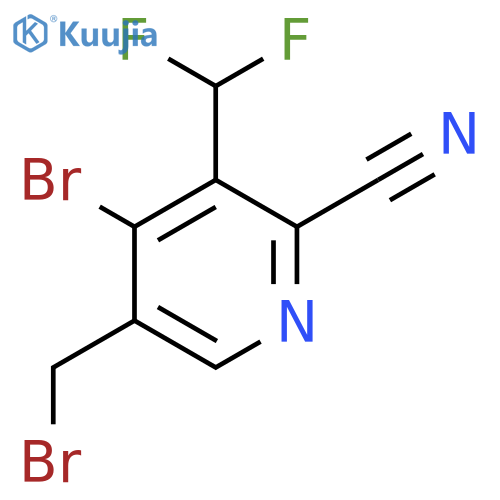 4-Bromo-5-(bromomethyl)-2-cyano-3-(difluoromethyl)pyridine structure