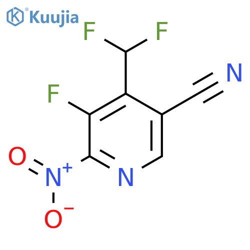 5-Cyano-4-(difluoromethyl)-3-fluoro-2-nitropyridine structure