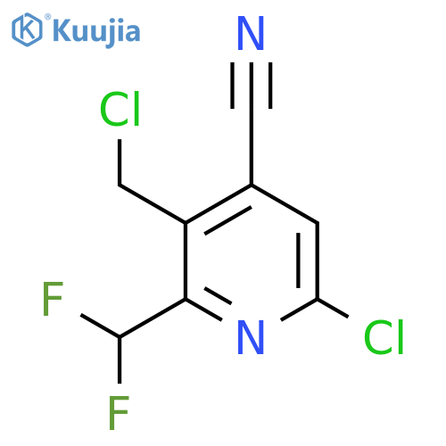 6-Chloro-3-(chloromethyl)-4-cyano-2-(difluoromethyl)pyridine structure