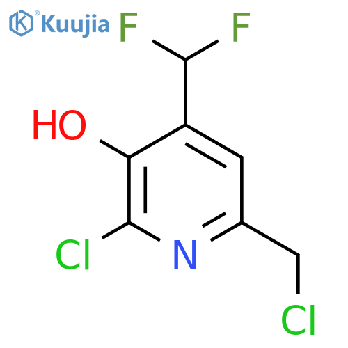 2-Chloro-6-(chloromethyl)-4-(difluoromethyl)-3-hydroxypyridine structure
