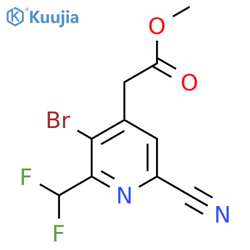 Methyl 3-bromo-6-cyano-2-(difluoromethyl)pyridine-4-acetate structure