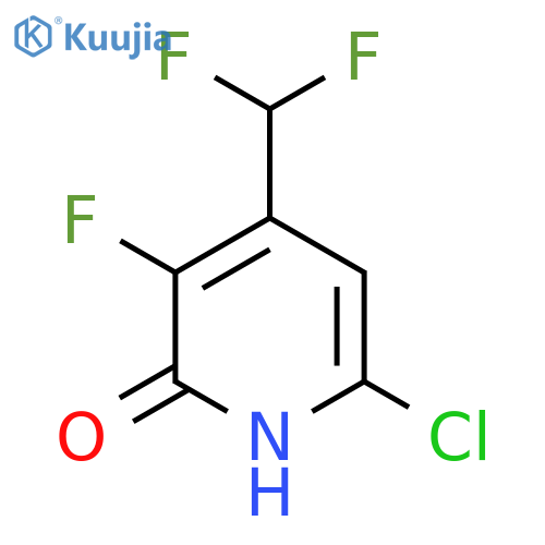 6-Chloro-4-(difluoromethyl)-3-fluoro-2-hydroxypyridine structure