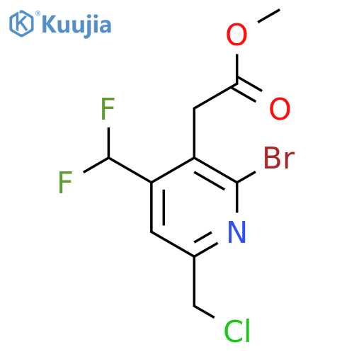 Methyl 2-bromo-6-(chloromethyl)-4-(difluoromethyl)pyridine-3-acetate structure