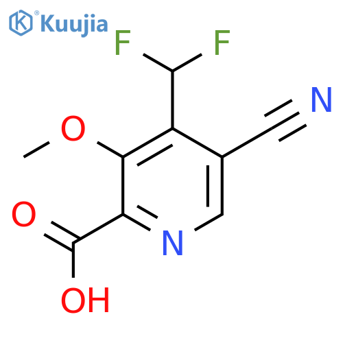 5-Cyano-4-(difluoromethyl)-3-methoxypyridine-2-carboxylic acid structure