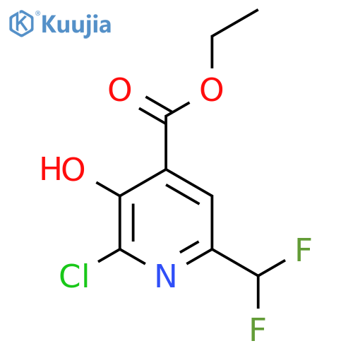 Ethyl 2-chloro-6-(difluoromethyl)-3-hydroxypyridine-4-carboxylate structure