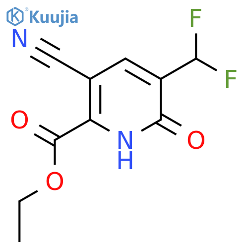 Ethyl 3-cyano-5-(difluoromethyl)-6-hydroxypyridine-2-carboxylate structure