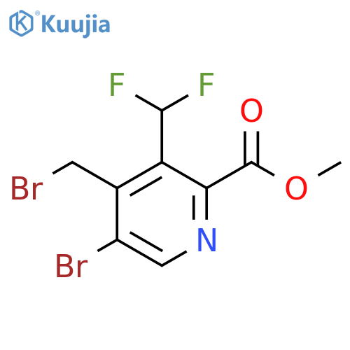 Methyl 5-bromo-4-(bromomethyl)-3-(difluoromethyl)pyridine-2-carboxylate structure