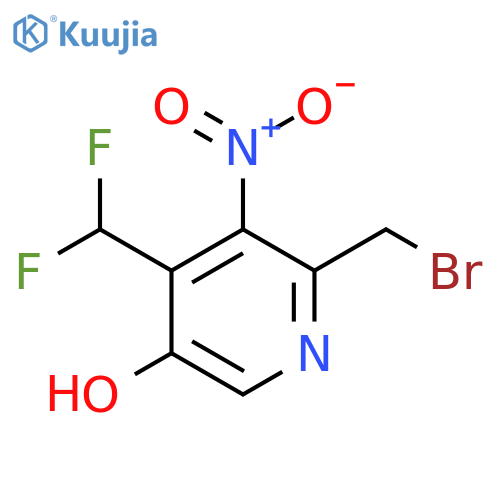 2-(Bromomethyl)-4-(difluoromethyl)-5-hydroxy-3-nitropyridine structure