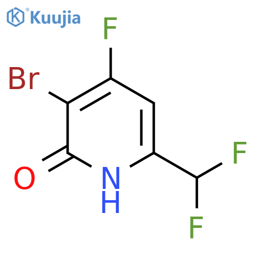 3-Bromo-6-(difluoromethyl)-4-fluoro-2-hydroxypyridine structure